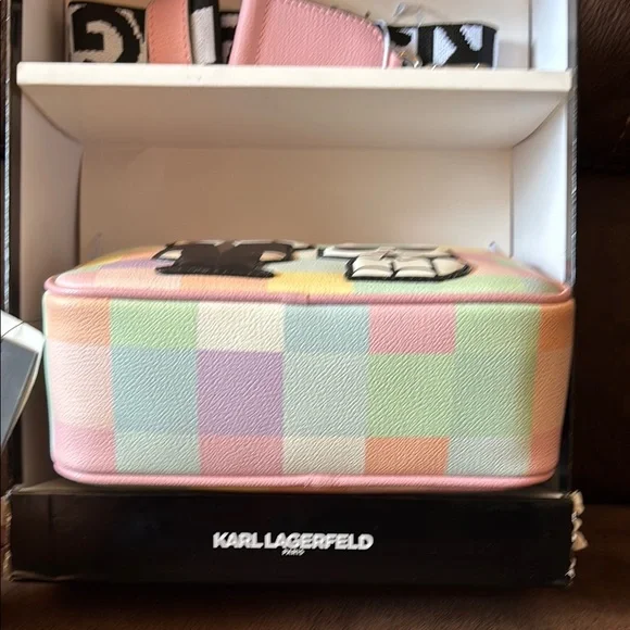 Karl Lagerfeld & Cat Blush Combo Crossbody Bag NIB - Picture 5 of 9